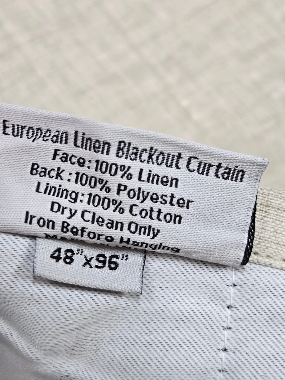 Nwot QUINCE Set Of 2 48x96 European Linen True Blackout Curtains Flax 0010